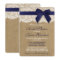 Navy Ribbon On Kraft & Lace Bridal Shower