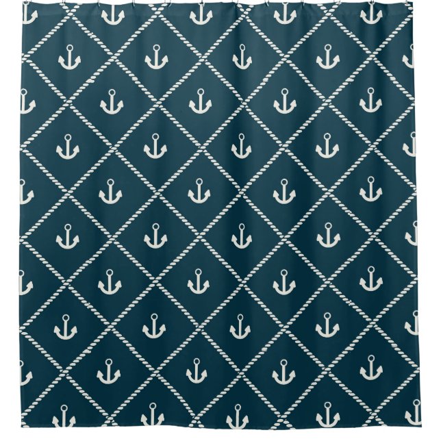 Navy Rope And Anchor Pattern (Front)