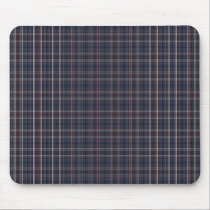 Navy Rust Grid Checks II Mouse Pad