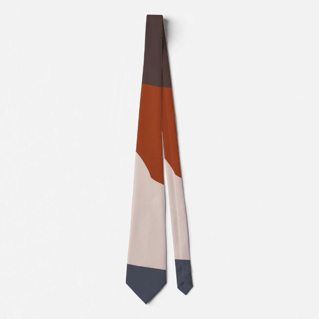 Navy & Rust VIII Abstract Tie (Front)