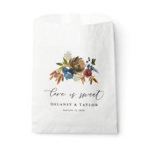 Navy Rust Watercolor Boho Floral Customized