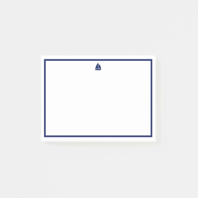 Navy Sailboat Post-it Notes (Front)