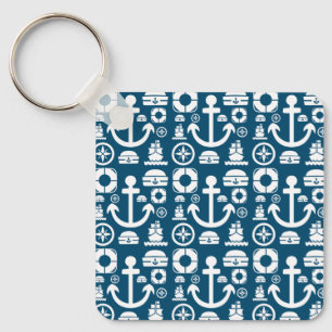 Navy sailor Element sea pattern Keychain