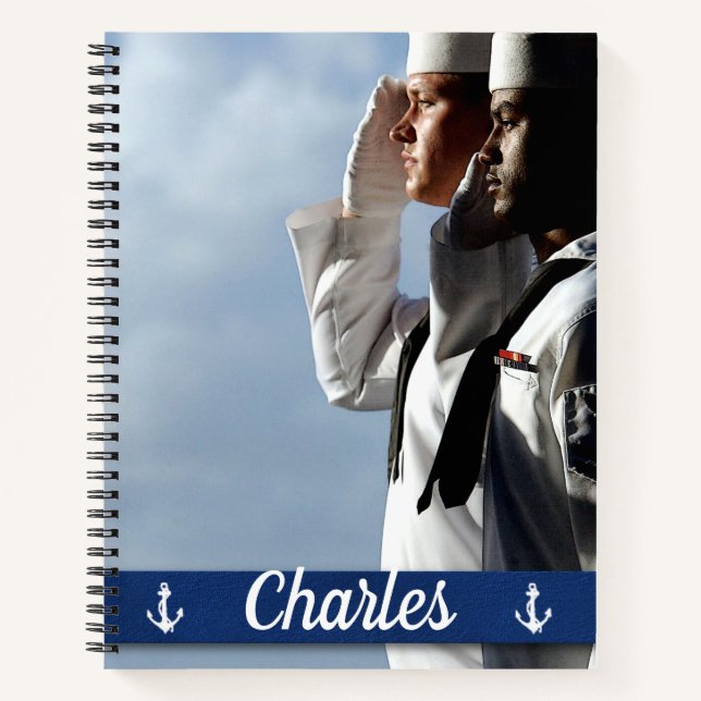 Navy Sailors Personalized Notebook (Front)