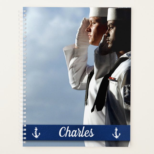 Navy Sailors Personalized Planner (Front)