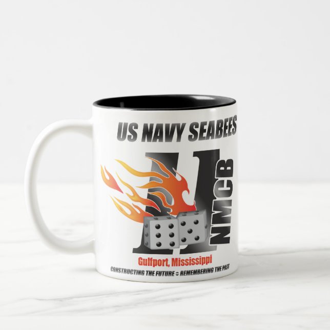 Navy Seabees Two-Tone Coffee Mug (Left)