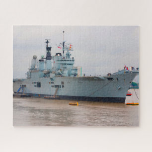 Navy Ships Tourist Attractions on the Thames. Jigs Jigsaw Puzzle