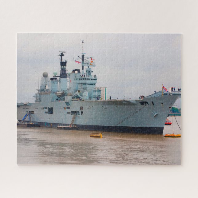 Navy Ships Tourist Attractions on the Thames. Jigs Jigsaw Puzzle (Horizontal)