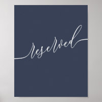 Navy Signature Simple Unique Reserved