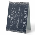 Navy & Silver Glitter Congrats Graduate Graduation