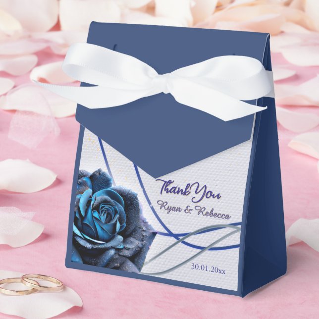 Navy Silver Gold Fovor Box (Wedding)