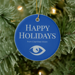 Navy Silver Optometry Office Ornament