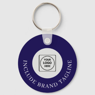 Navy Silver Property Agent Notary Logo Keychains
