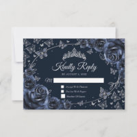 Navy Silver Quinceanera Reply