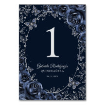 Navy Silver Quinceanera