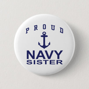 Navy Sister 2 Inch Round Button