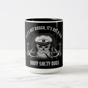 NAVY  SKILLED SAILORS / SALTY DOGS Two-Tone COFFEE MUG