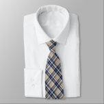 Navy, Slate Blue, Khaki... & White Classic Plaid Tie<br><div class="desc">Navy,  Slate Blue,  Khaki,  Light Beige & White Classic Plaid</div>