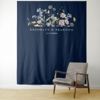 Navy Spring Wildflower Meadow Garden Wedding