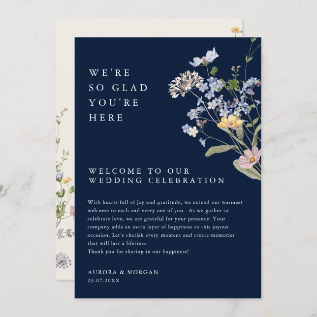 Navy Spring Wildflower  Weekend Events Program (Front/Back)