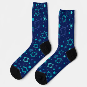 Navy - Star of David Socks