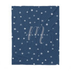 Navy star pattern personalized name and monogram