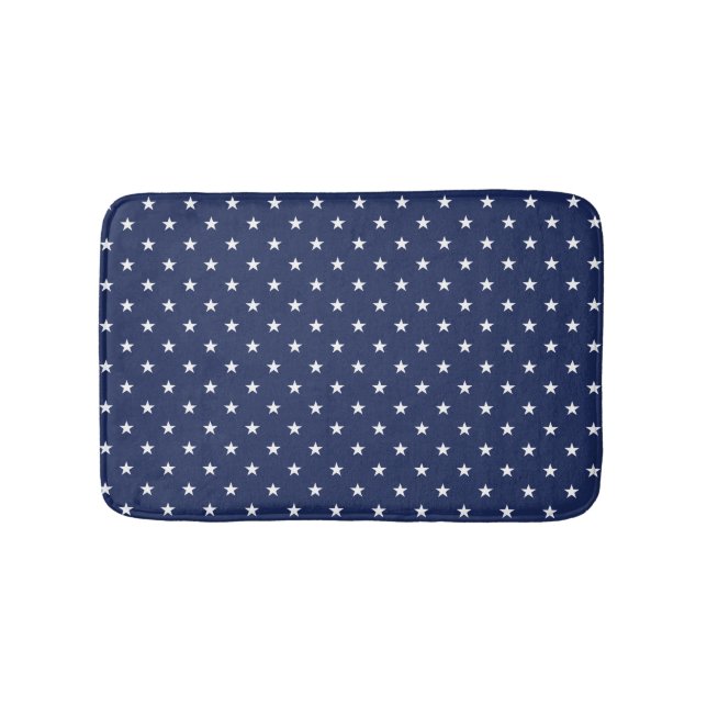 Navy Stars Bath Mat (Front)