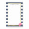 Navy Stripe & Pink Peony Personalized
