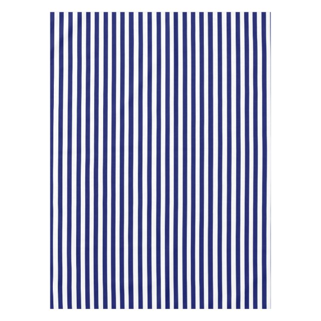 Navy Striped Tablecloth (Front)