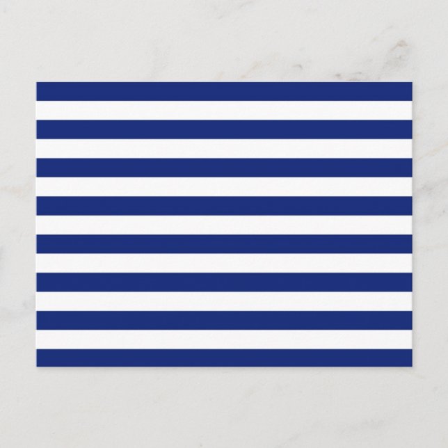 Navy Stripes Nautical Decor Postcard (Front)
