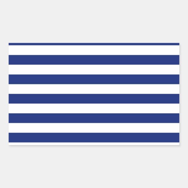 Navy Stripes Nautical Decor Sticker (Front)