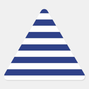 Navy Stripes Nautical Decor Triangle Sticker
