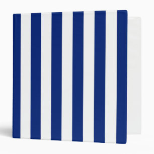 Navy Stripes Nautical Pattern Binder