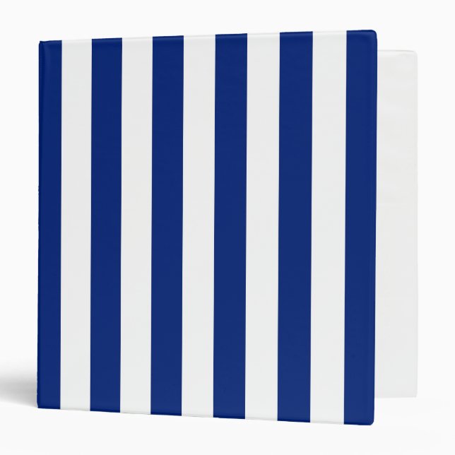 Navy Stripes Nautical Pattern Binder (Front/Inside)