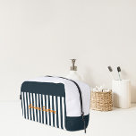 Navy Stripes | The Modern Gentleman's Monogram Dopp Kit<br><div class="desc">Keep your cosmetics and toiletries organized on the go. Do you have employees or clients who travel frequently? A customized toiletry bag is a thoughtful gift and great way to show off your logo. These small bags are also a great giveaway for conferences and events. Share your logo on carry-on...</div>