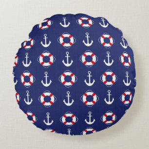 Navy style accent pillow