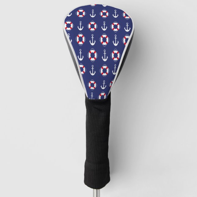 Navy style   golf head cover (Front)