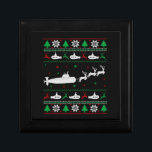 Navy Submarine Submariner Ugly Christmas Sweater Gift Box<br><div class="desc">Navy Submarine Submariner Ugly Christmas Sweater</div>