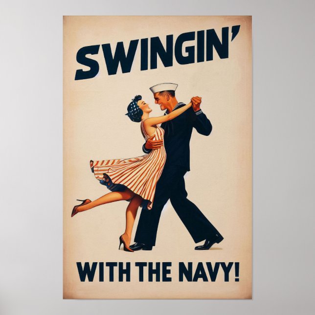 Navy Swing Dance Night Delight Poster (Front)