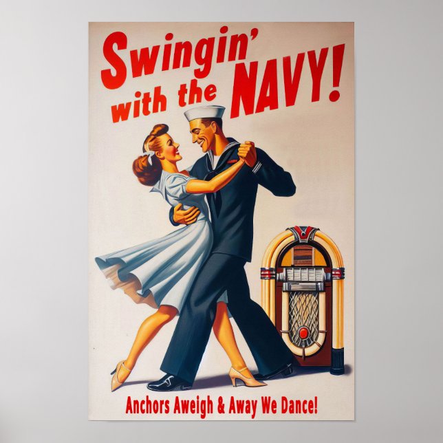 Navy Swing Dance Night Delight Poster (Front)