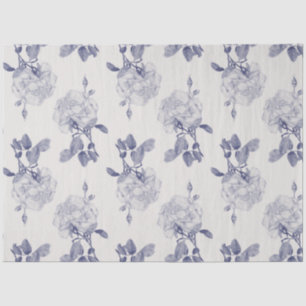 Navy & Taupe Watercolor Rose Tissue Paper