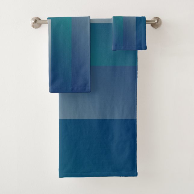 Navy teal grey bath towel set (Insitu)