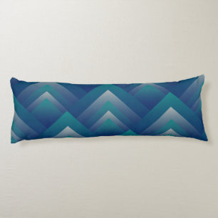 Navy teal grey body pillow