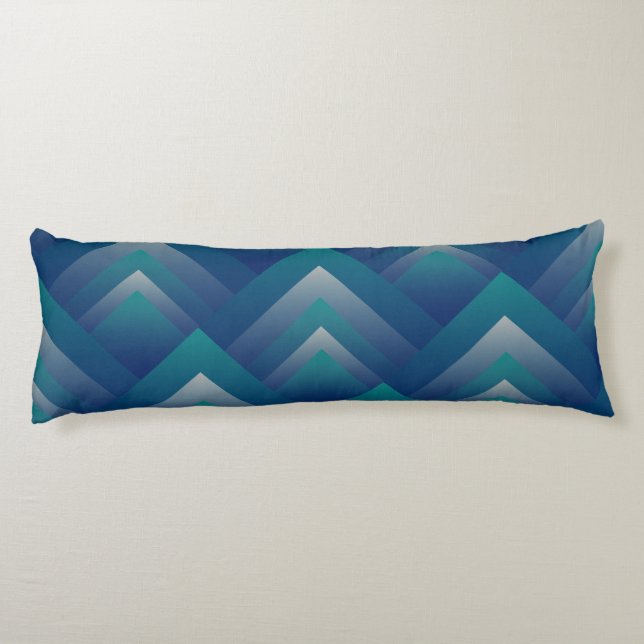 Navy teal grey body pillow (Back)