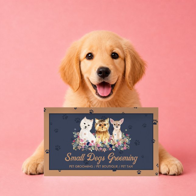 Navy Therapy Dog Handler Comfort Visits Business Card (Creator Uploaded)