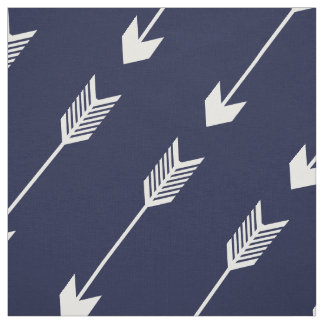 Navy Tribal Arrows Pattern Fabric