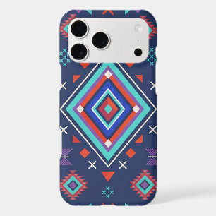 Navy Turquoise Boho Geometric Surface Pattern