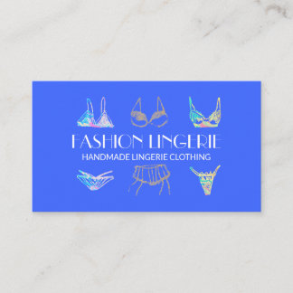 Navy Underwear Girly shop Lingerie Clothing Business Card