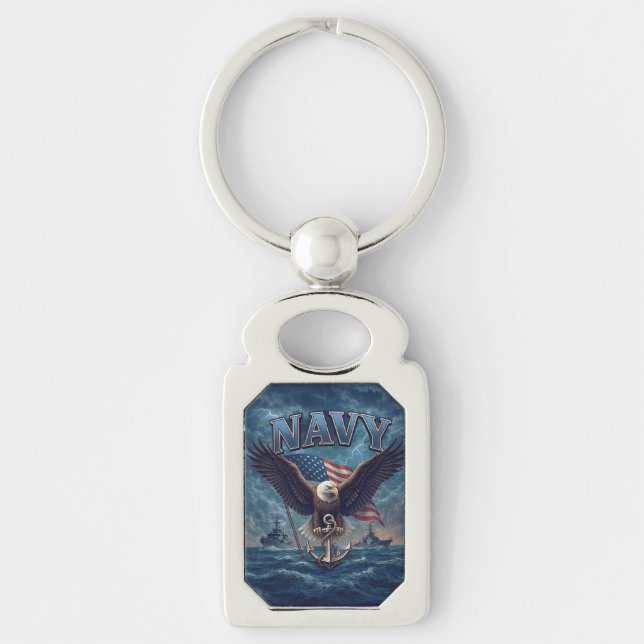 Navy USN Veteran Keychain (Front)