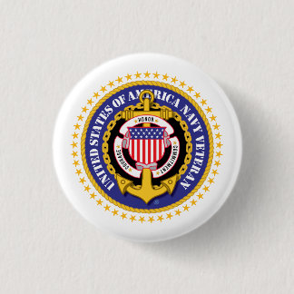 Navy Veteran 1 Inch Round Button